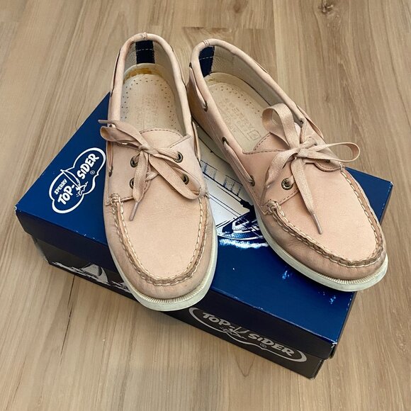 Sperry Top-Siders for J. Crew Blush Nubuck Boat Shoes 7.5 - Picture 1 of 8